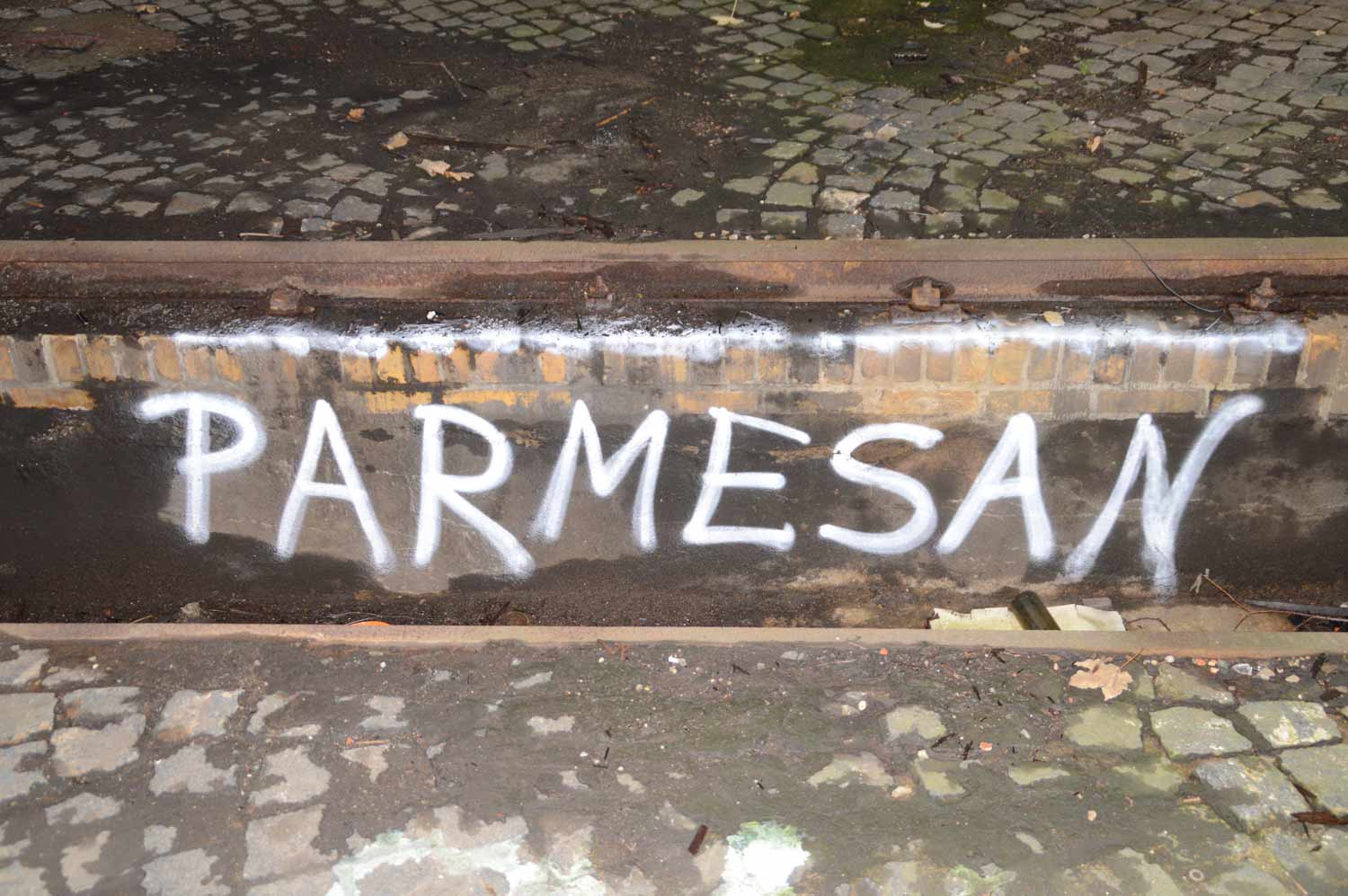Schriftzug 'Parmesan'